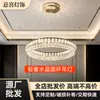 Lustre duplex grande de luxo leve, nova luz principal para sala de estar, lustre circular de ferro simples e elegante para escada de loft com pé direito alto