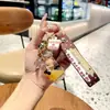 Chaveiro de Urso de Chá de Bolha de Óleo Desenho Animado Criativo Exquisite Pequeno Pingente para Bolsa de Menina Pequeno Presente para Casal Atacado