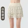 Falda Pantalón Deportiva de Yoga de Dos Piezas en Línea A, Cintura Alta Control de Abdomen Anti-Exposición, Falda Corta Casual de Fitness Adelgazante con Capas
