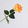 Flores Artificiales de Rosa con Recubrimiento de Goma Estilo Nuevo para Decoración del Hogar, Ramilletes de Boda, Ramilletes de Flores Falsas de Rosa de Alta Gama
