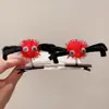 Pinza para el Cabello de Araña Oscura Divertida de Halloween Cos Disfraz de Pequeño Diablo Accesorios para Fotos de Vacaciones Accesorios para el Cabello Tocado de Broma