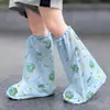 Cubrezapatos de Lluvia Desechables para Niños, Impermeables, Antideslizantes, Resistentes al Desgaste, Botas Largas de Tubo Alto Específicas para la Escuela, Zapatos de Lluvia de Plástico para Viajes al Aire Libre