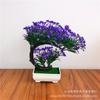 Pino artificial de bienvenida en maceta de plástico, flor artificial, pavo real, bonsái, accesorios de fotografía, decoración del hogar, adornos de plantas artificiales