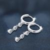 Brincos de borla de moissanite alto sentido 925 prata esterlina versão coreana simples de pequenos brincos frescos fabricantes de suprimentos de joias para orelha