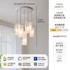 Lustre de Vidro Nuvem de Luxo Leve Italiano Estilo Creme Francês Lâmpadas de Sala de Estar Simples Modernas Atmosféricas Lâmpadas de Sala de Jantar de Vila