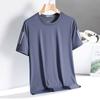 Fonte Fábrica Verão Gelo Seda T-Shirt Masculino Pescoço Redondo Roupas de secagem rápida Manga curta fina respirável meia manga Top Moda Esportiva Masculina
