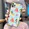 Funda para teléfono móvil con diseño de sandía, color verde fresco y tierra roja, compatible con iPhone 15.