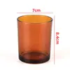 Portavelas de Colores 7080 Taza para Velas de Vidrio Taza para Velas de Aromaterapia DIY Portavelas para Velas de Aromaterapia de Interior Se Puede Serigrafiar con Logo