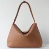 Diseño de Nicho Estilo Coreano Bolso de Mano Tejido Perezoso Gran Capacidad para Viajes Cotidianos Bolso de Hombro Retro Bolso de Axila