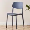 Respaldo de Silla de Plástico al por Mayor Silla de Plástico Simple para Mesa de Comedor de Adultos Taburete de Escritorio Moderno Simple Engrosado Hogar Nórdico