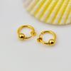 Clip para Oreja de Círculo con Cuentas de 13 mm Aretes Invisibles Agujeros de Oreja Indoloros Clip para Oreja de Resorte Hebilla para Oreja Anillo Labial Elástico Anillo para Nariz