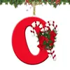Nuevas decoraciones navideñas personalizables en inglés de 26 letras para la frontera, adornos para el árbol de Navidad, colgantes
