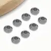 Acero Inoxidable Biselado Cuentas de Platillo Volador Cuentas Espaciadoras Accesorios Cuentas Curvas con Agujero Cuentas de Ábaco Accesorios para Joyería DIY Cuentas
