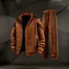 Traje de Dos Piezas con Cremallera + Pantalones para Hombre, Estilo Transfronterizo Nuevo Europeo y Americano, Traje Estampado de Moda para Hombre, Estilo Caliente Temu-Y2
