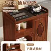 Mesa de Té Móvil para Interiores, Nuevo Gabinete de Té Doméstico Estilo Chino, Tetera, Juego de Té Kung Fu, Carrito de Té Integrado