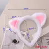 Faixa de Cabelo de Pelúcia com Orelhas de Gato Desenho Animado Transfronteiriça, Faixa de Cabeça de Gato com Glitter Feminina, Acessório de Cabeça para Festival de Cosplay de Anime