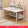 Mesa de estudante do ensino fundamental e médio, estante integrada, mesa de computador doméstico, mesa de estudo simples, mesa de escritório e cadeira combinadas