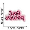 Pegatinas de tela bordadas estilo discoteca de DJ, pegatinas de parche rosa de niña disco saltando, pegatinas de alta costura para correr, computadora bordada, Zhang Zi planchado