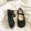 Zapatos Mary Jane de plataforma con tacón grueso de lunares lindos estilo francés para mujer, nuevo modelo de verano con hermoso detalle de lazo