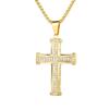 Colgante de cruz chapado en oro de acero de titanio estilo punk hip hop de comercio electrónico transfronterizo europeo y americano, disponible en stock al por mayor.