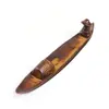 Queimador de incenso de cerâmica transfronteiriço para incenso em vara suporte de incenso de vara barco solitário pescador pescando incenso incensário atacado