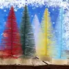 Suministros de Decoración Navideña Mini Árbol de Navidad Arreglo de Ambiente Festivo para el Hogar Árbol de Pinos de Colores Árbol de Pino Pequeño Artificial