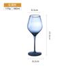 Copa de cristal azul hecha a mano de estilo europeo, copa de vino de alto valor, copa de vino con borde dorado, plato para el hogar, utensilios para vino