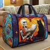 Bolsa de Viaje Acolchada de Algodón Estilo Nuevo 3D Marca Independiente Serie de Gatos 4 Bolso de Mano Estampado de Moda para Mujer