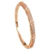 Exportação Europeia e Americana Novo Bracelete Aberto de Zircônia Cobre Banhado a Ouro Acessível Luxo Bracelete de Alto Padrão Moda Simples Forma Geométrica Joia para Mão