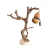 Decoração Original de Galho de Madeira com Tronco e Ornamento de Base para Exibição em Mesa de Centro Brinquedo Artesanal Suporte de Madeira Maciça para Joias