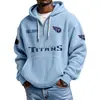 Ropa Nueva para Hombre en el Mercado de EE. UU., Sudadera Popular con Capucha y Media Cremallera, Sudadera con Diseño Personalizado, Serie de la NFL