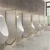 Divisória de Urinol Banheiro Público Banheiro Masculino Divisória de Urinol Hotel Aço Inoxidável Longo Vidro Arco-Íris Divisória de Banheiro