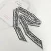 Pañuelo Largo de Seda Retro Versátil con Flores de Anacardo para Mujer, Diadema, Bufanda para el Cuello, Cinturón para la Cintura, Lazo para Bolso, Cinta con un Toque de Lujo