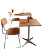 Café Chá com Leite Loja de Sobremesas Restaurante Ocidental Taverna Culinária Catering Mesa de Jantar de Madeira Nórdica e Combinação de Cadeiras