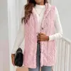 2026 Europeu e Americano Transfronteiriço Comércio Exterior Venda Quente Cor Sólida Plush Dupla Face Com Capuz Botão Cardigan Casual Feminino Outono e Inverno Colete