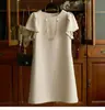 Elegante Vestido 2026 Verano Nuevo Estilo Manga Abullonada Francés de Gama Alta Retro Adelgazante Chic Vestido Estilo Diosa