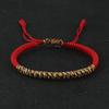 Comercio Transfronterizo Nuevo Hecho a Mano Tejido Ajustable Nudo Diamante Cuerda Roja Pulsera Cuerda de Mano para Pareja Joyería Estilo Étnico
