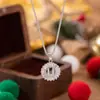 Amazon Moda Transfronteiriça Luxo Leve Criativo Alfabeto Inglês 26 Letras Pingente Completo em Zircônia Cobre Colar Nicho Acessório de Alta Qualidade