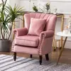 Sofá de terciopelo individual estilo americano, sillón perezoso a rayas retro simple, silla sofá de cuero para balcón de casa, sofá pequeño de moda