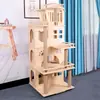 Marco de Escalada para Gatos, Árbol para Gatos, Casa Grande de Madera para Gatos con Rascador, Ahorro de Espacio, Estante para Gatos tipo Cápsula Espacial, Personalizable