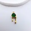 Pulseira Pingente Único Irregular de Cobre Banhado a Ouro com Zircônia Micro-Incrustada Material de Miçangas de Cristal Feito à Mão Acessórios para Joias DIY