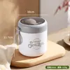 Taza de Desayuno Mini de Acero Inoxidable Taza para Avena con Tapa y Cuchara Taza de Leche para Estudiantes Gran Capacidad Portátil Taza de Sopa Térmica