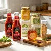 Etiquetas Personalizadas para Envases de Alimentos al por Mayor Impermeables Autoadhesivas Vinilo Rollo Impresión UV Cuadradas Logo Privado