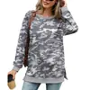 Amazon Europa América Comercio Electrónico Transfronterizo 2026 Otoño Invierno Nuevo Estampado de Bloques de Color Holgado Manga Larga Canalé Cuello Redondo Sudadera con Capucha Mujer