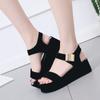 Sandálias Femininas Moda Coreana Nova Verão 2022 Plataforma Salto Alto Plataforma Plataforma Boca de Peixe Romana Sola Grossa Sapatos Femininos