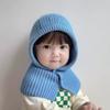 Chapéus de Outono e Inverno para Crianças, Chapéus de Tricô Quentes de Pelúcia para Bebês e Crianças Pequenas, Chapéu Pulôver Infantil Estilo Coreano com Proteção de Orelha Contra o Frio para Meninos e Meninas