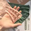Ropa Interior Fina de Encaje Satinado de Lujo para Niña, Tirantes Finos Sexys, Hueca, Transpirable, Refrescante, Bragas para Mujer con Sensación de Piel