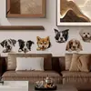 Pegatinas de Pared de Cachorros Lindos Transfronterizas para Decoración de Habitación Infantil, Paredes de Dormitorio y Sala de Estar, Autoadhesivas y Removibles de PVC