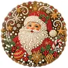 Navidad Santa Claus Árbol de Navidad Pintura de Perlas Hecha a Mano Colgante Acrílico DIY Pintura de Perlas Decoración de Atmósfera Festiva