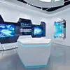 Expositor Único Inspirado en la Tecnología, Expositor de Gabinete Circular de Múltiples Niveles Iluminado Creativo